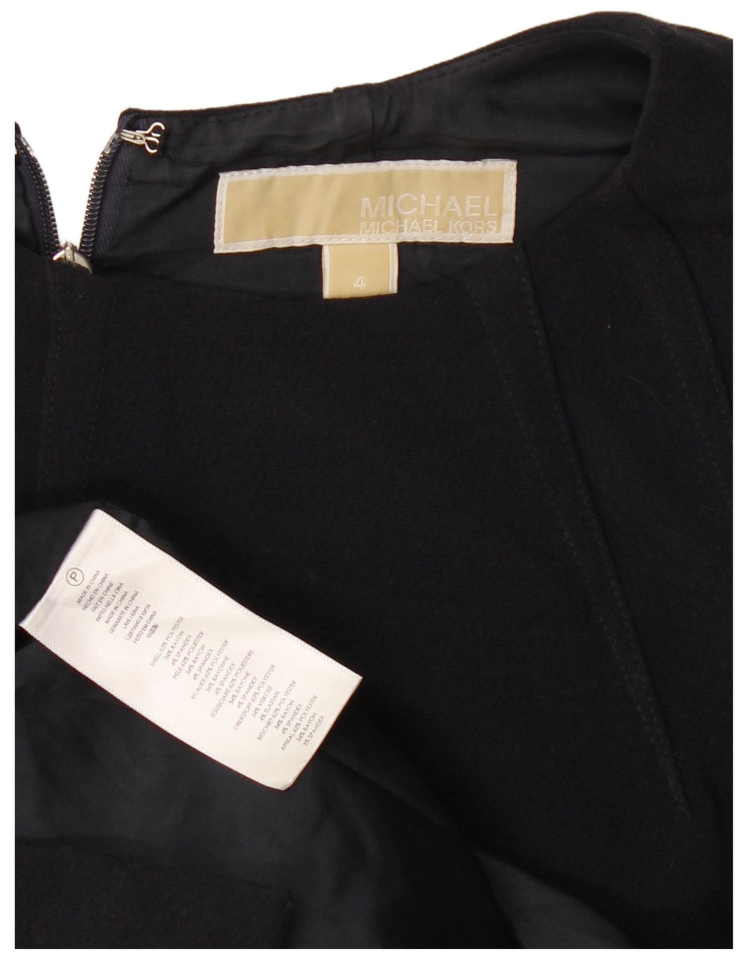 Michael Kors Γυναικείο Αμάνικο Bodycon Φόρεμα US 4 Small Navy Blue Polyester