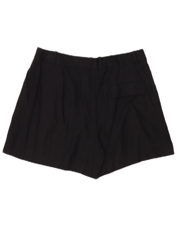 Zara Γυναικείο Σορτς Chino Large W32 Μαύρο Λινό