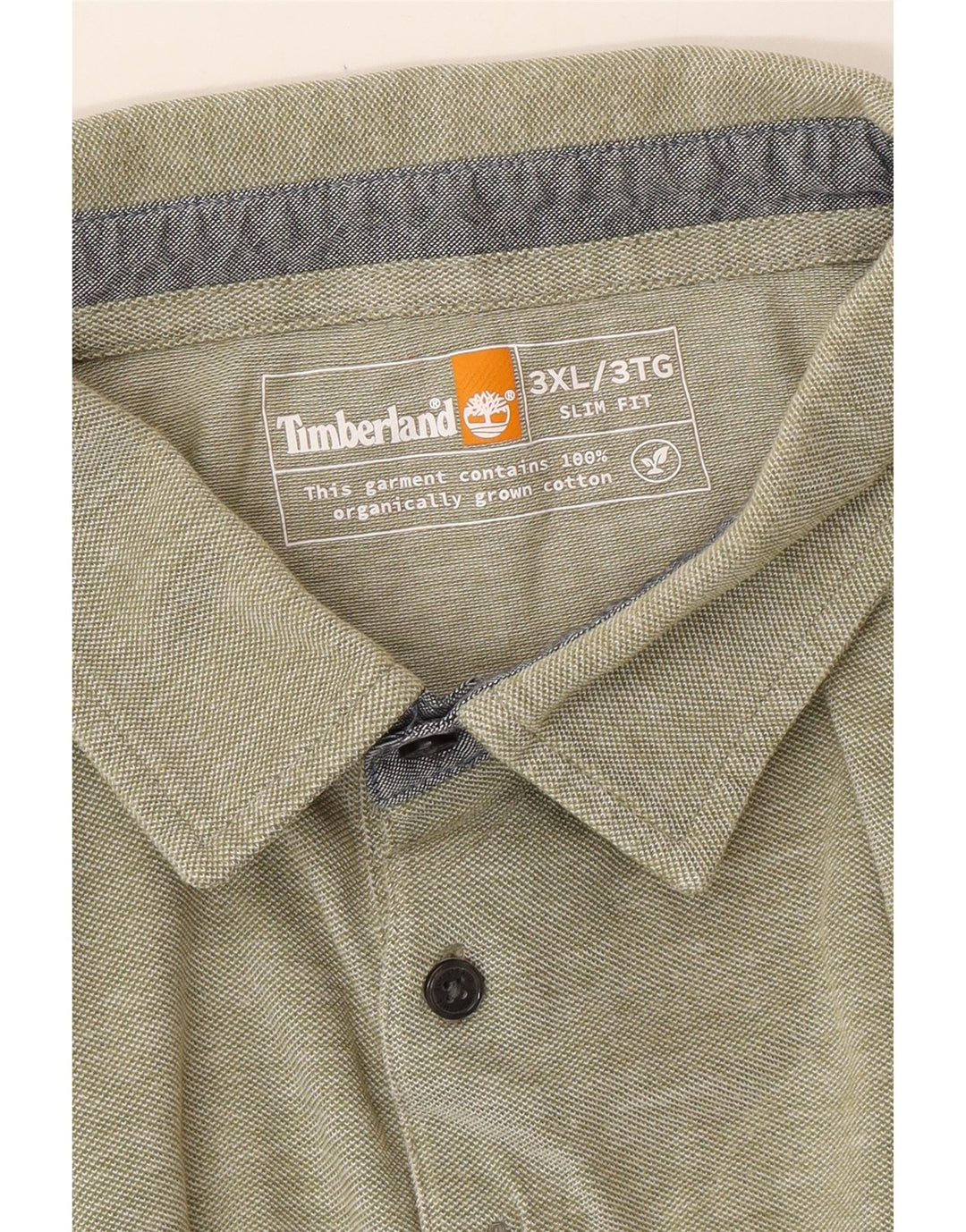 TIMBERLAND Ανδρικό μπλουζάκι Polo Slim Fit 3XL πράσινο βαμβακερό