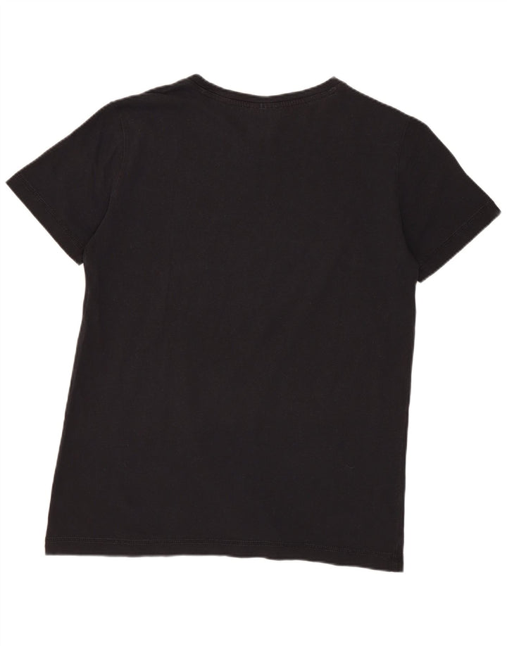 Champion Womens Graphic T-Shirt Top UK 12 Medium Black