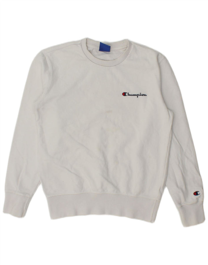 Champion Γυναικείο φούτερ μεγάλου μεγέθους Jumper UK 6 XS Λευκό βαμβακερό