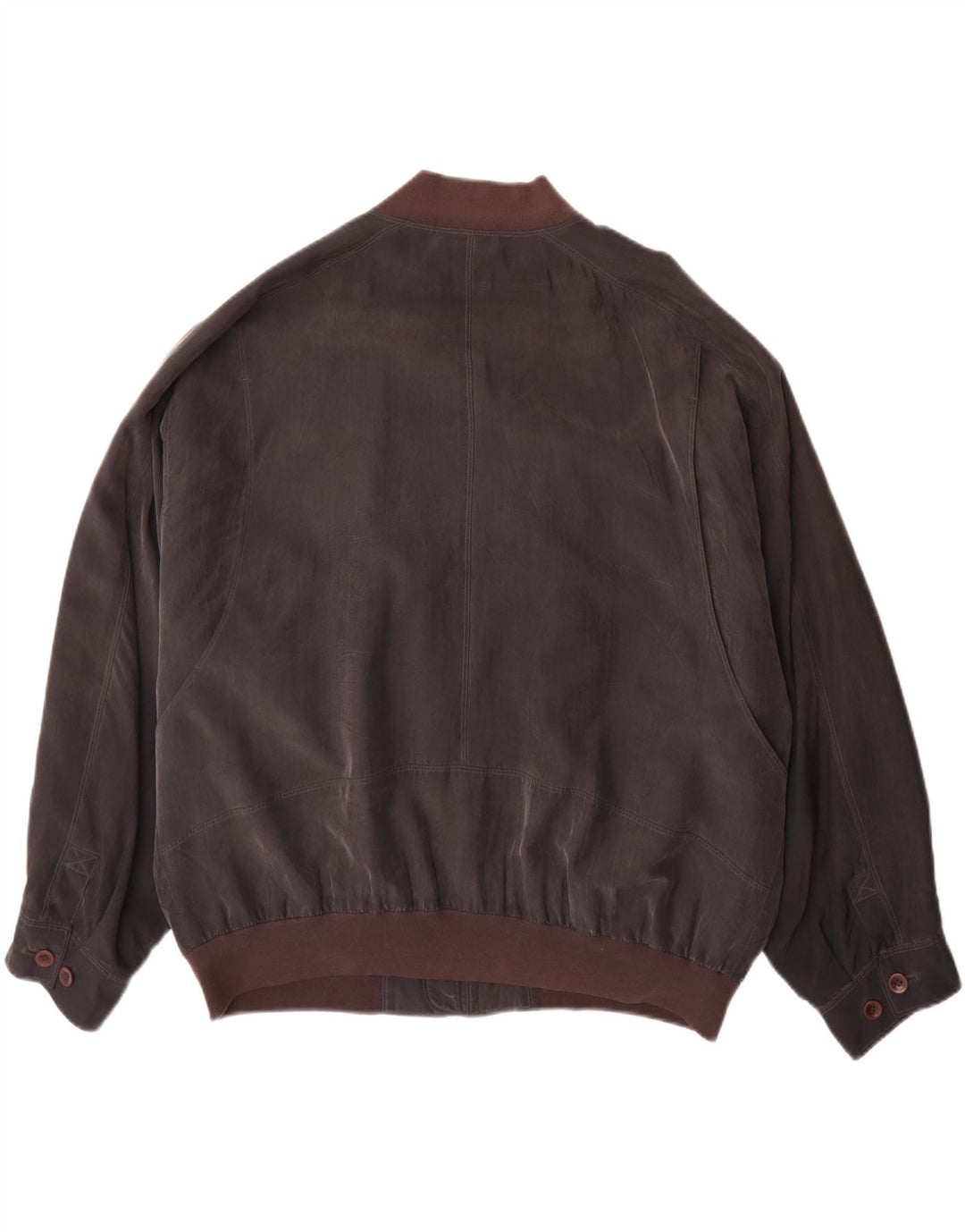 Vintage Ανδρικό Bomber Jacket UK 42 XL Brown Silk