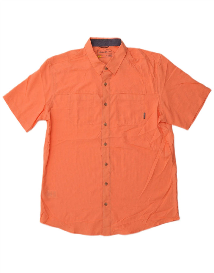 EDDIE BAUER Ανδρικό κοντομάνικο πουκάμισο Classic Classic Fit Μεγάλο Πορτοκαλί