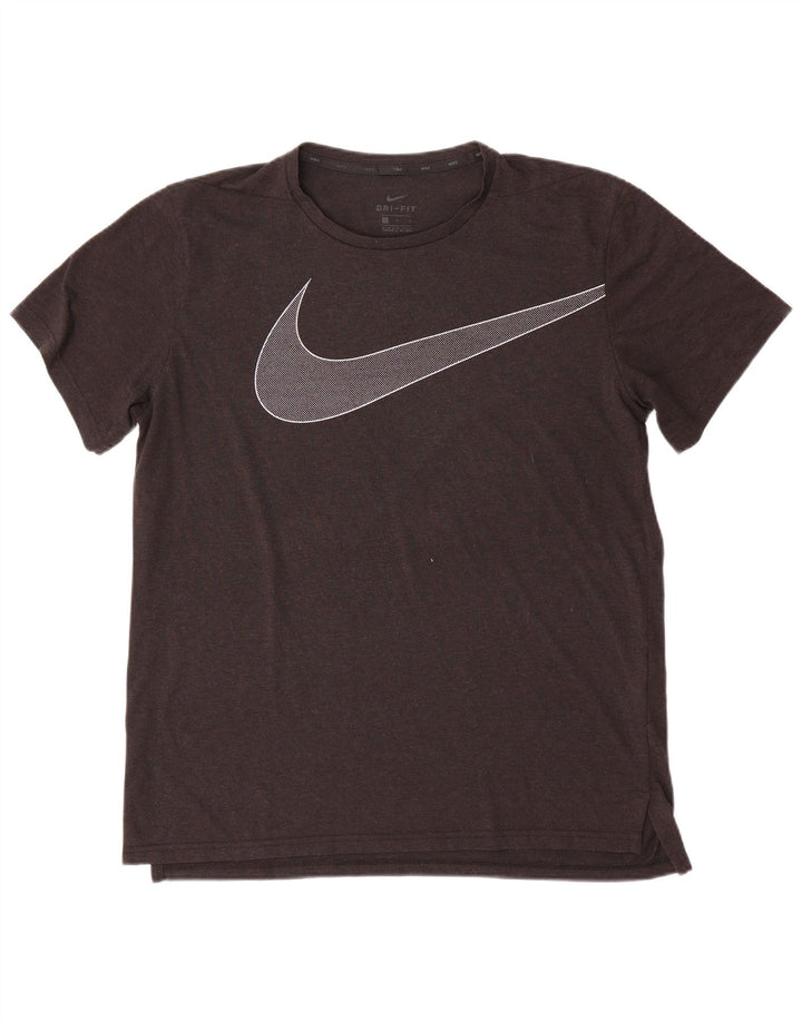 Ανδρικό γραφικό μπλουζάκι Nike Dri Fit Top Large Grey Polyester