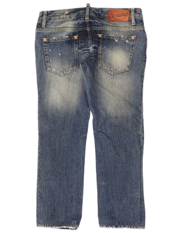 Dsquared Γυναικεία στραβά τζιν IT 44 Medium W30 L27 Μπλε βαμβακερό