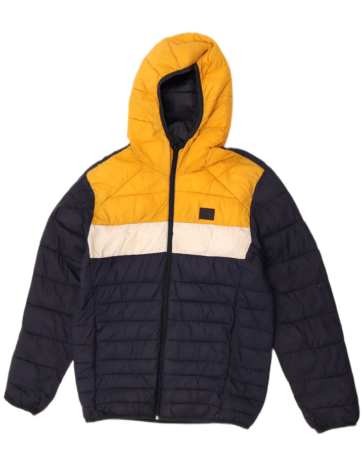 Jack & Jones Ανδρικό μπουφάν με κουκούλα UK 38 Medium Navy Blue Colourblock