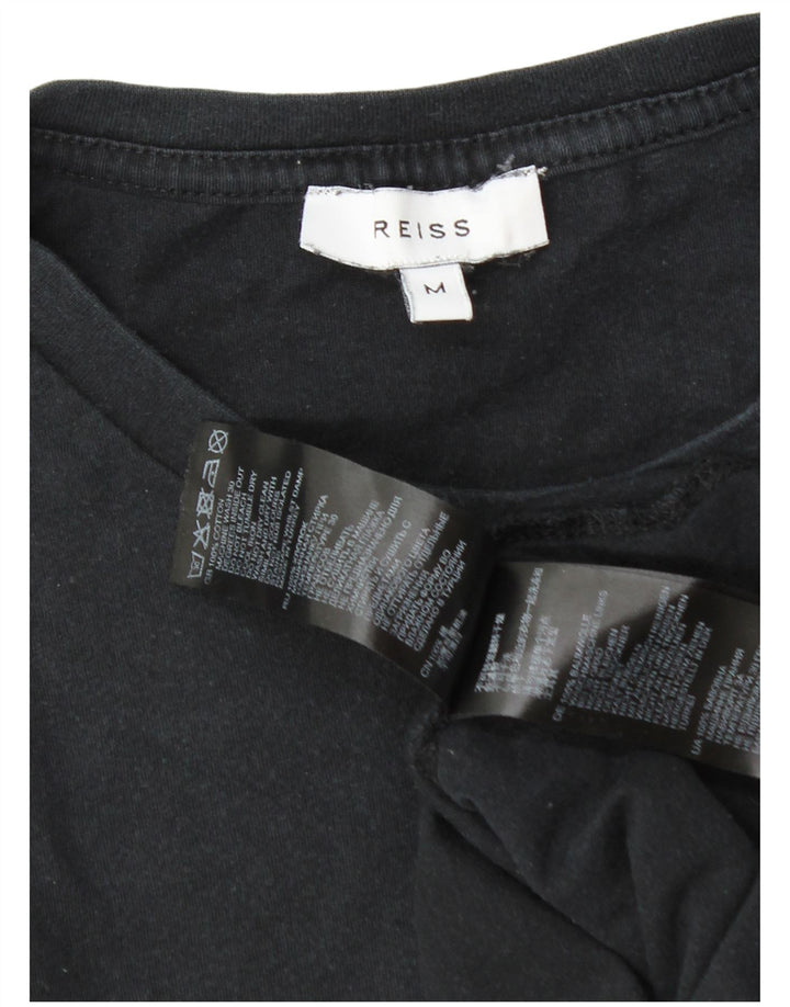 Ανδρικό T-Shirt Reiss Top Μεσαίο μαύρο βαμβακερό