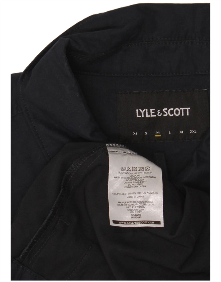 Lyle & Scott Mens Utility Jacket UK 38 Medium Navy Blue Polyester