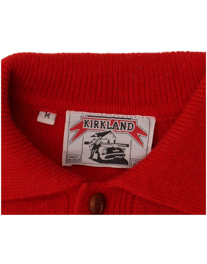 Ανδρικό πουλόβερ με λαιμόκοψη Kirkland, μεσαίο κόκκινο