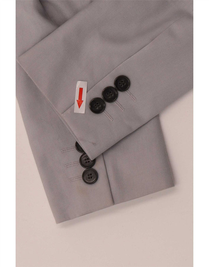 Topshop Γυναικείο σακάκι 1 κουμπιού UK 8 Small Grey Polyester