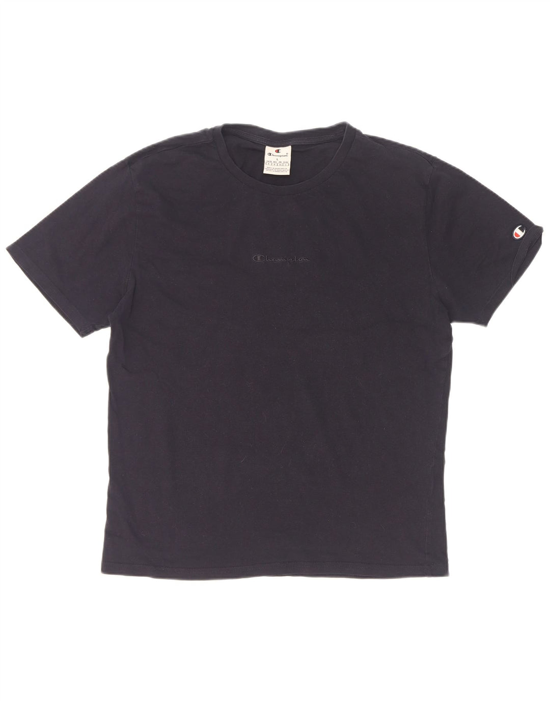 Champion Women T-Shirt Top UK 16 Large Navy Blue