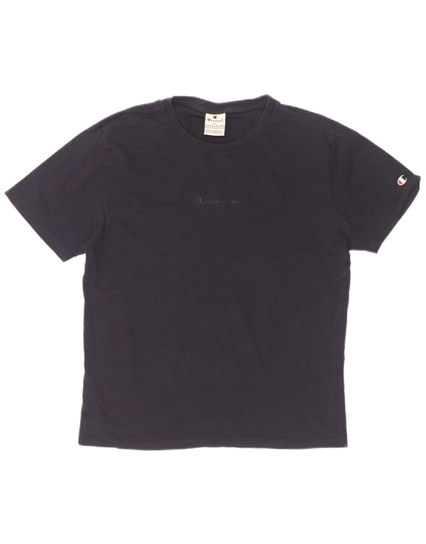 Champion Women T-Shirt Top UK 16 Large Navy Blue