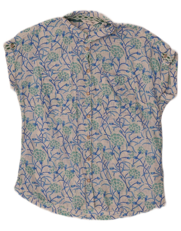 White Stuff Γυναικείο κοντομάνικο πουκάμισο UK 12 Medium Floral βαμβακερό