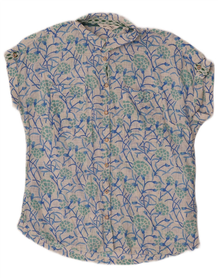 White Stuff Γυναικείο κοντομάνικο πουκάμισο UK 12 Medium Floral βαμβακερό