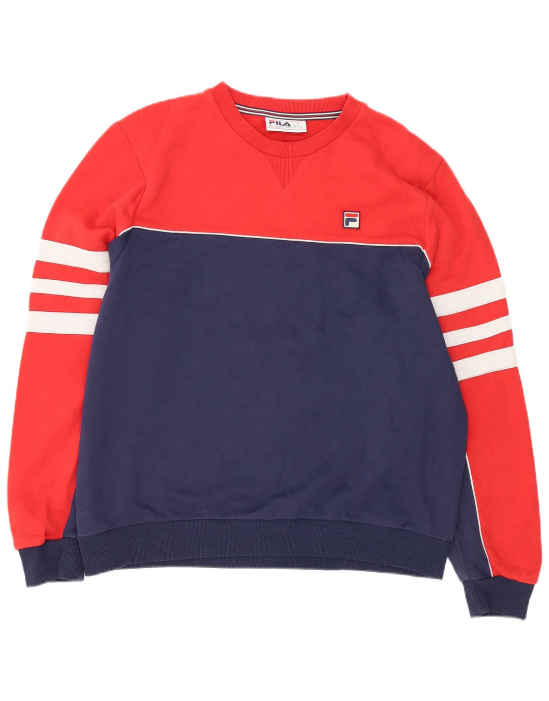 Ανδρικό φούτερ Fila Jumper XL Red Colourblock Βαμβακερό