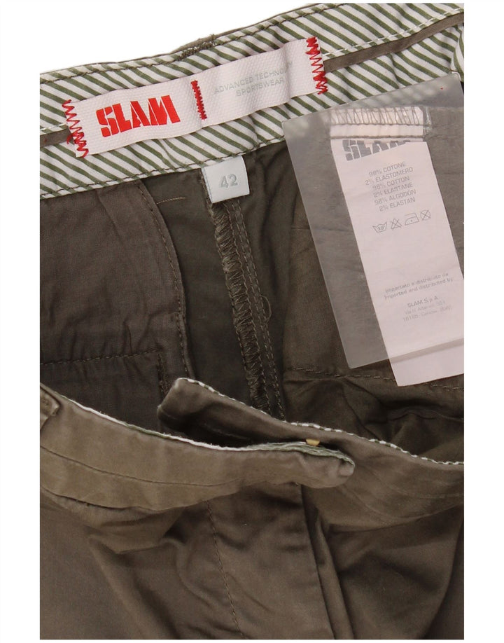 Slam Γυναικείο Σορτς Chino IT 42 Medium W30 Χακί Βαμβακερό