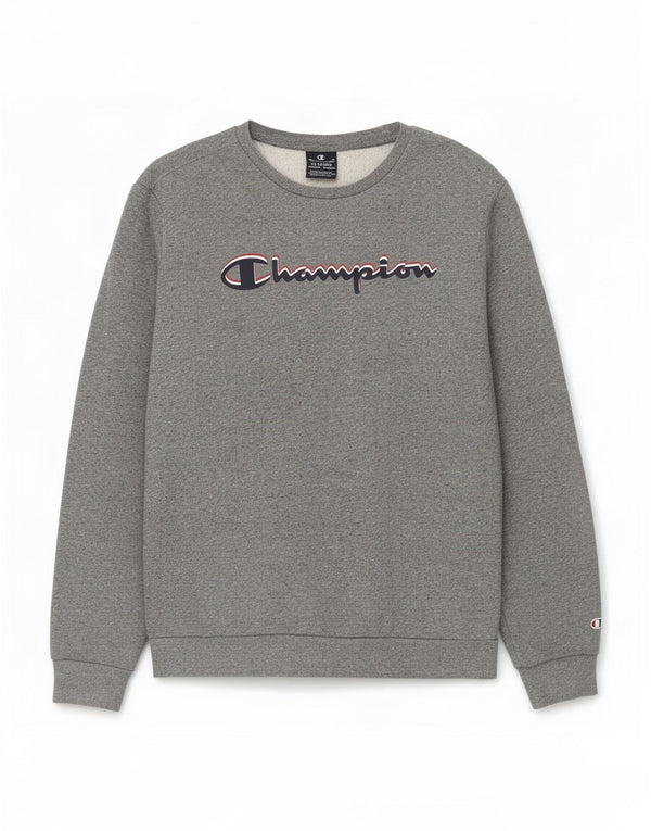 Champion Boys Graphic Sweatshirt Jumper 13-14 Years XL Gray Flecked Cotton