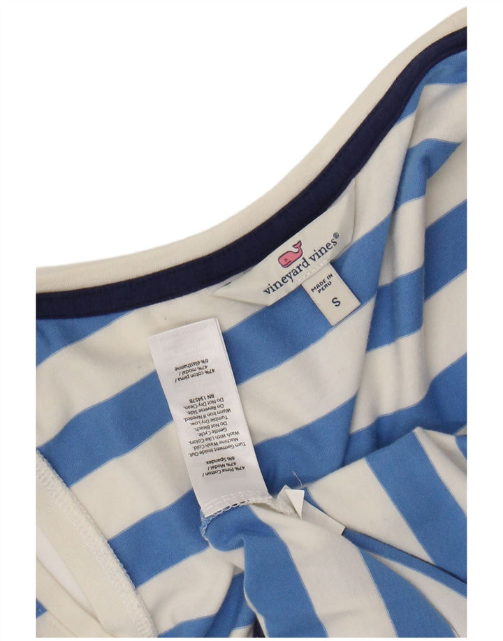 VINEYARD VINES Γυναικείο αμάνικο μπλουζάκι UK 10 Small Blue ριγέ