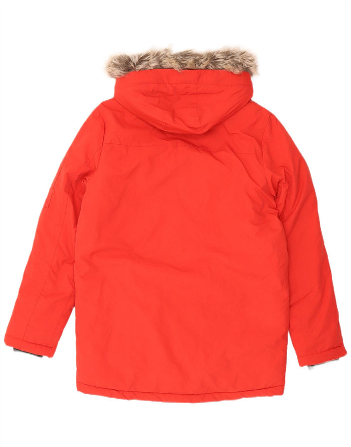 Marks & Spencer Boys Hooded Utility Jacket 14-15 Years Red Polyamide
