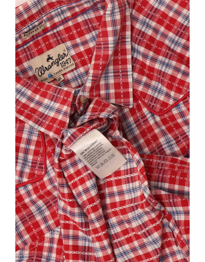 Ανδρικό πουκάμισο Wrangler Regular Fit XL Red Check Cotton