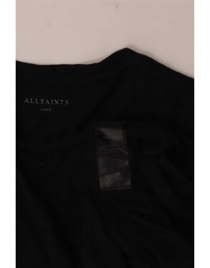 Ανδρικό μπλουζάκι All Saints Μακρυμάνικο μεγάλο γκρι βαμβακερό