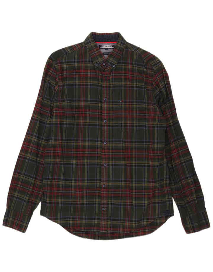 Ανδρικό πουκάμισο Tommy Hilfiger New York Fit Medium Khaki Check Cotton