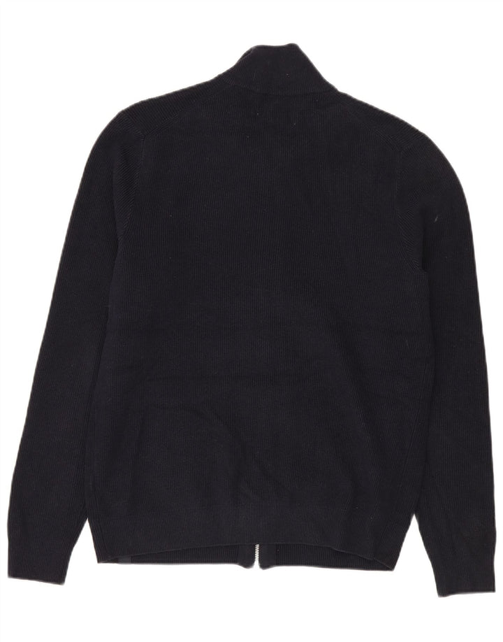 Ανδρικό πουλόβερ ζακέτα Marks & Spencer Medium Navy Blue Polyester