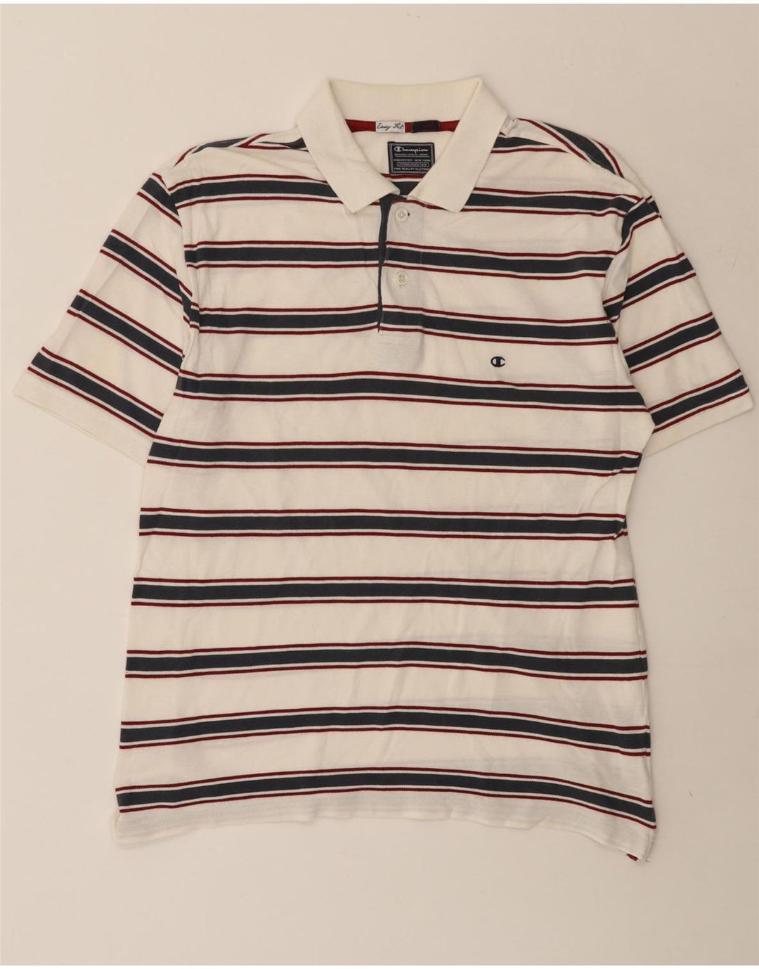Champion Ανδρικό πουκάμισο Polo Easy Fit μεγάλο λευκό ριγέ