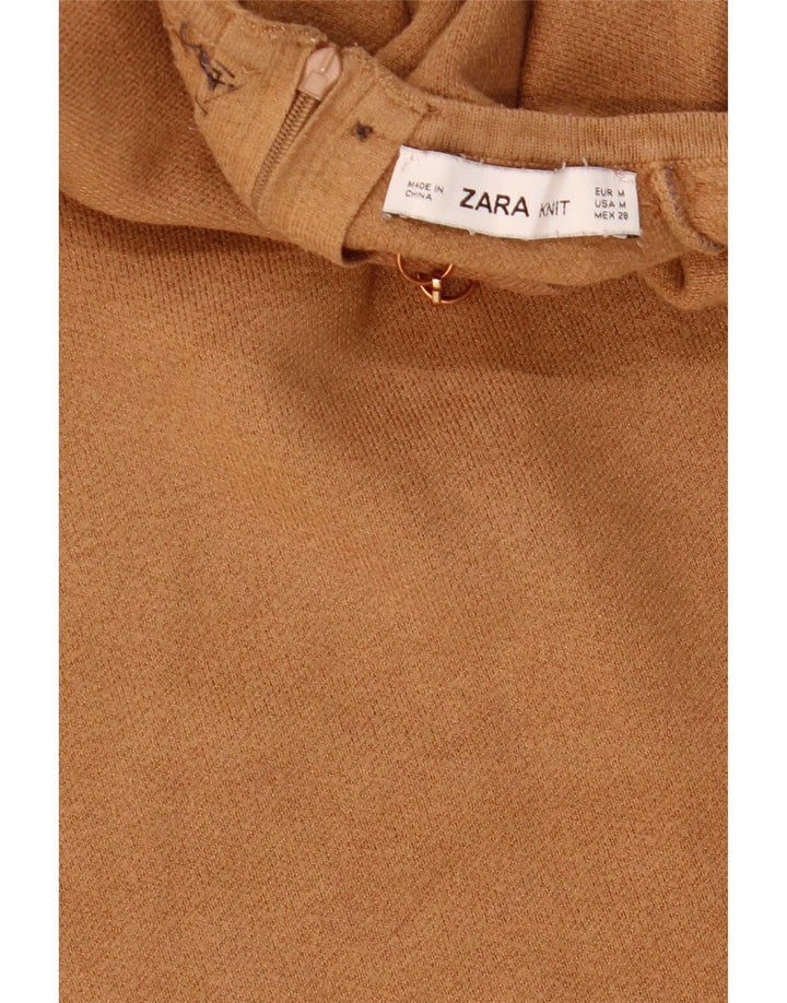 Zara γυναικείο κοντομάνικο τοπ UK 12 Μεσαίο καφέ