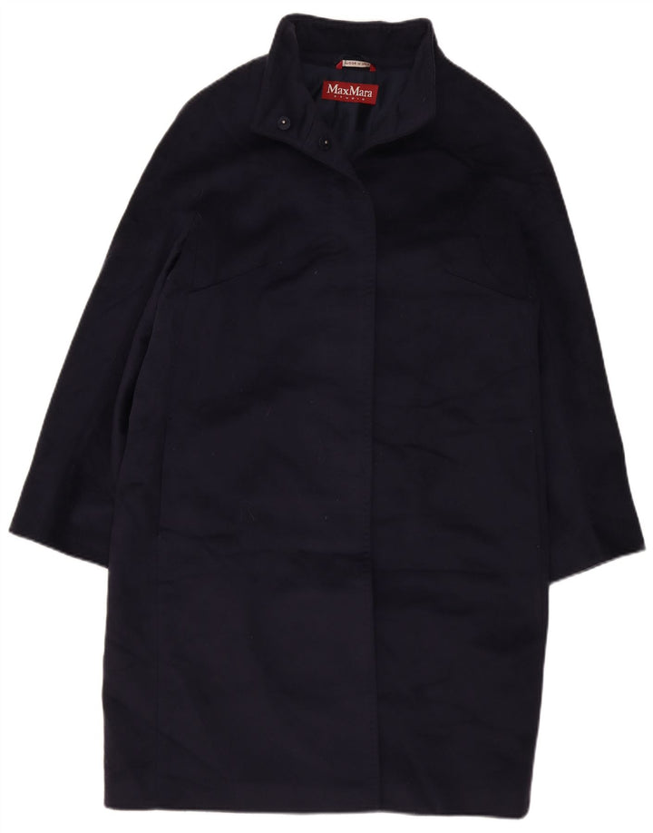 Max Mara Γυναικείο Πανωφόρι UK 16 Large Navy Blue Virgin Wool