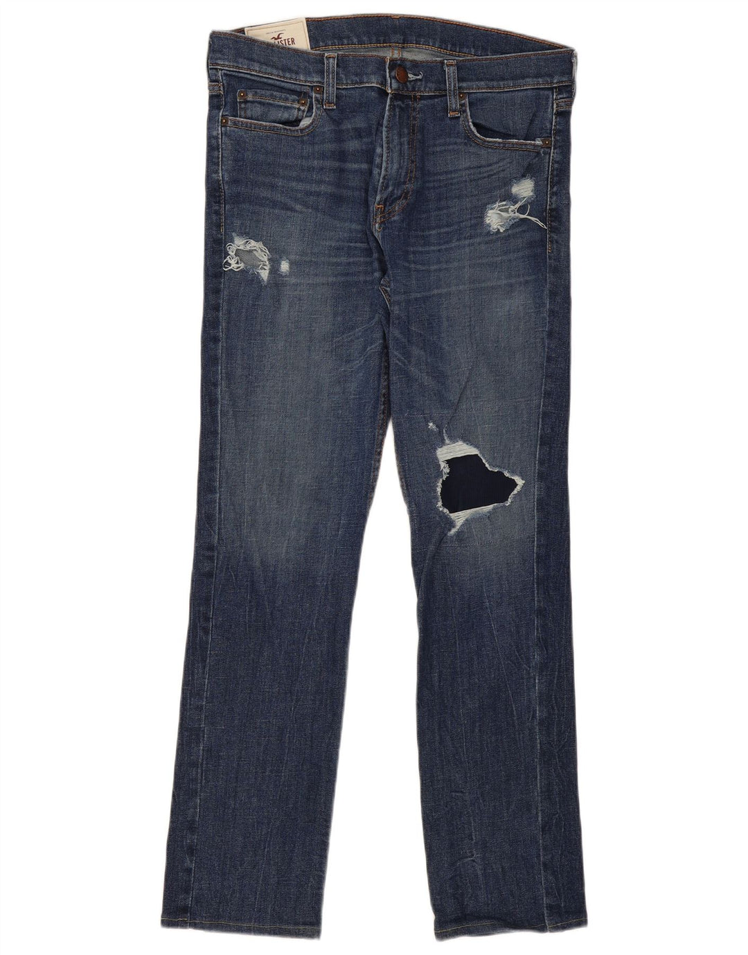 Ανδρικό τζιν Hollister Distressed Straight W33 L32 Blue