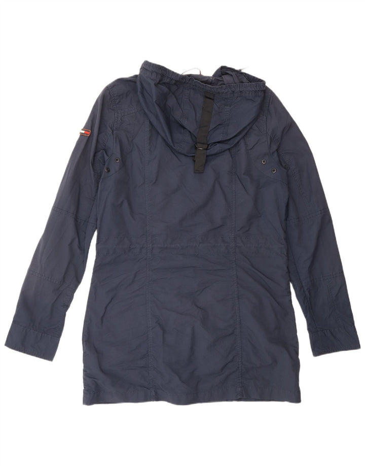 TOMMY HILFIGER Γυναικείο μεγάλο μπουφάν Parka με κουκούλα UK 10 Small Navy Blue