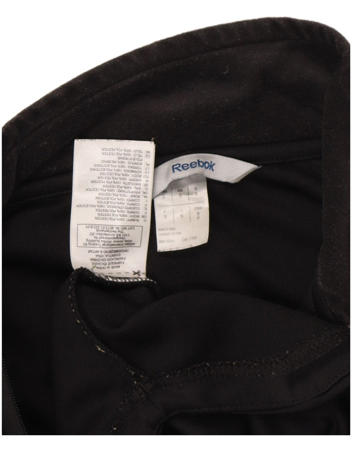 Ανδρική φόρμα REEBOK με γραφικό πουλόβερ με φερμουάρ πάνω από μικρό μαύρο πολυεστέρα