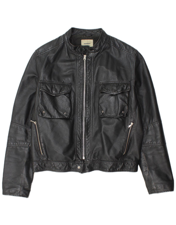 Ανδρικό Δερμάτινο Μπουφάν Conbipel IT 48 Medium Black Leather