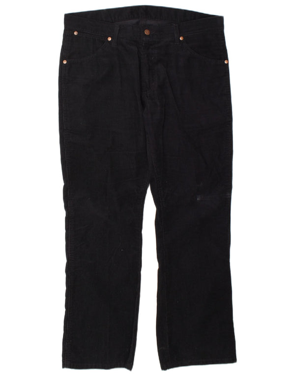 Ανδρικό παντελόνι Wrangler Dayton ίσιο κοτλέ W34 L30 Navy Blue Cotton