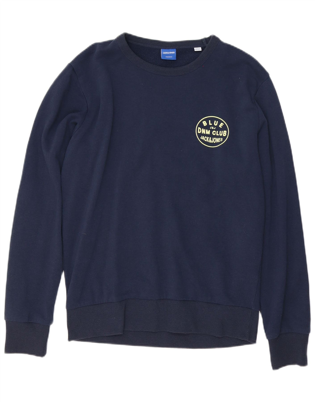 JACK & JONES Ανδρικό Φούτερ Jumper Μικρό Ναυτικό Μπλε Βαμβακερό