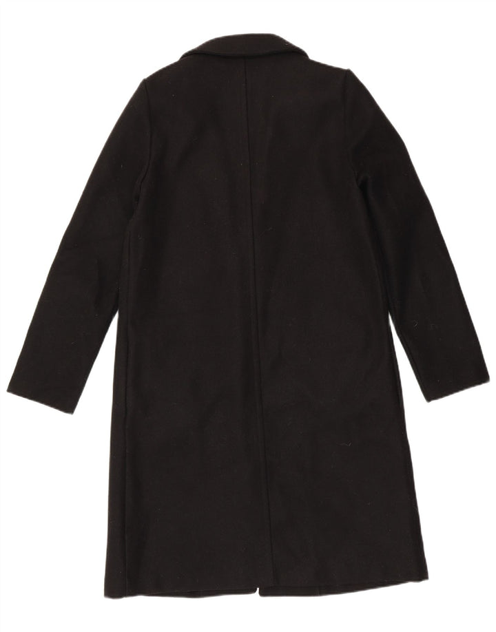 ZARA Γυναικείο Ανοιχτό Παλτό UK 10 Small Black Polyester