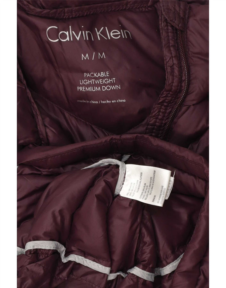 Calvin Klein Γυναικείο παλτό UK 14 Medium Burgundy Nylon