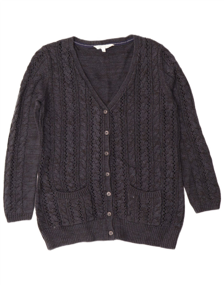 Γυναικείο πουλόβερ με ζακέτα Fat Face UK 14 Large Navy Blue Cashmere Classic