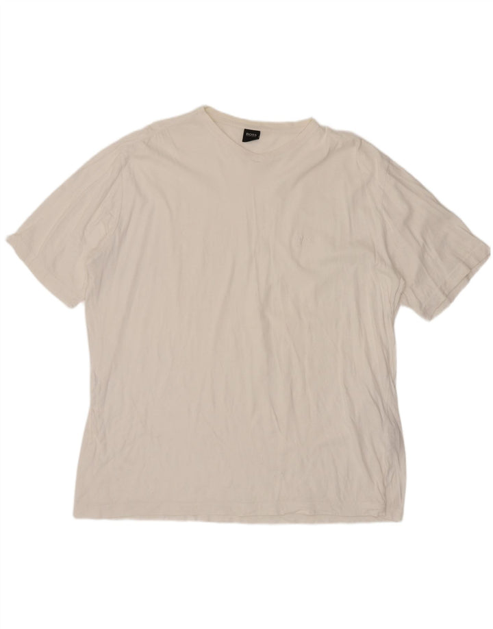 Ανδρικό T-Shirt Hugo Boss Top XL Λευκό βαμβακερό