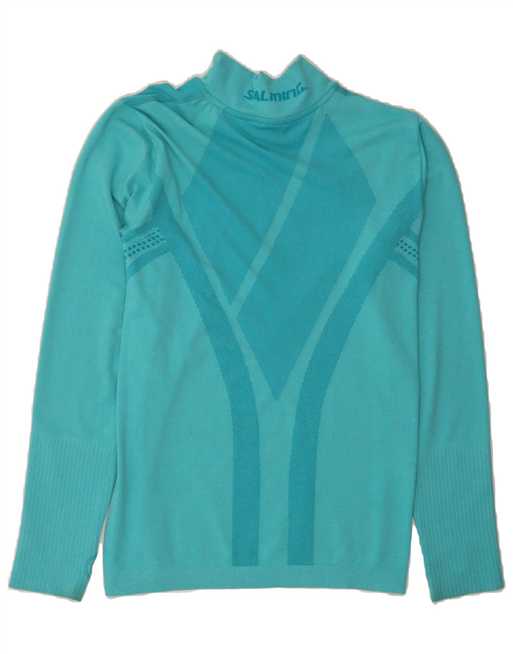 VINTAGE Womens Zip Neck Pullover Tracksuit Top UK 14 Medium Blue Vintage Vintage and Second-Hand Vintage from Messina Hembry 