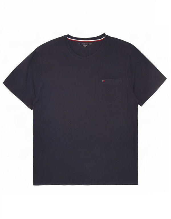 Ανδρικό T-Shirt Tommy Hilfiger Top Large Navy Blue από βαμβάκι