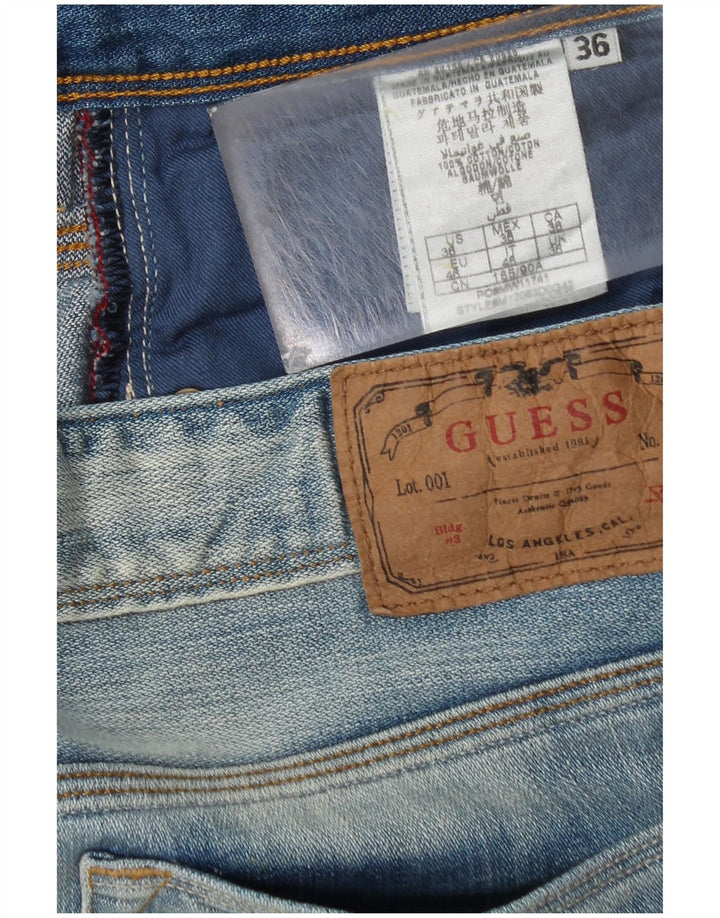 Ανδρικό τζιν ίσιο Guess W36 L34 Μπλε βαμβακερό