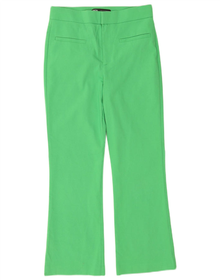 Zara Γυναικείο Bootcut Cropped Παντελόνι Medium W28 L25 Green