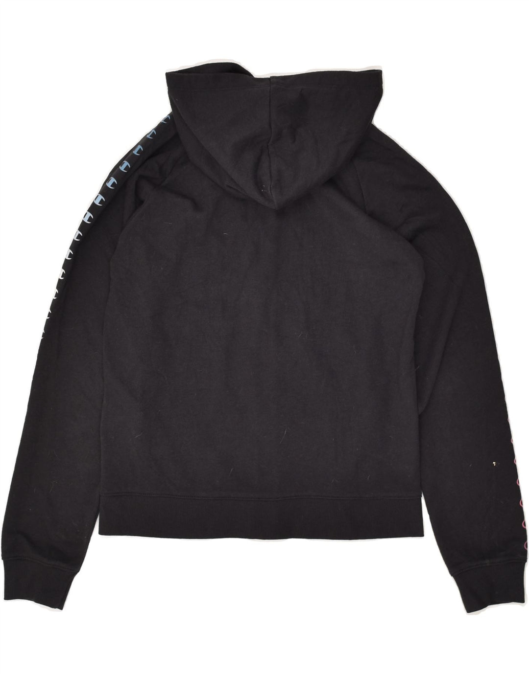 CHAMPION Boys Graphic Zip Hoodie Sweater 13-14 Years XL  Black Cotton | Vintage Champion | Thrift | Second-Hand Champion | Used Clothing | Messina Hembry 