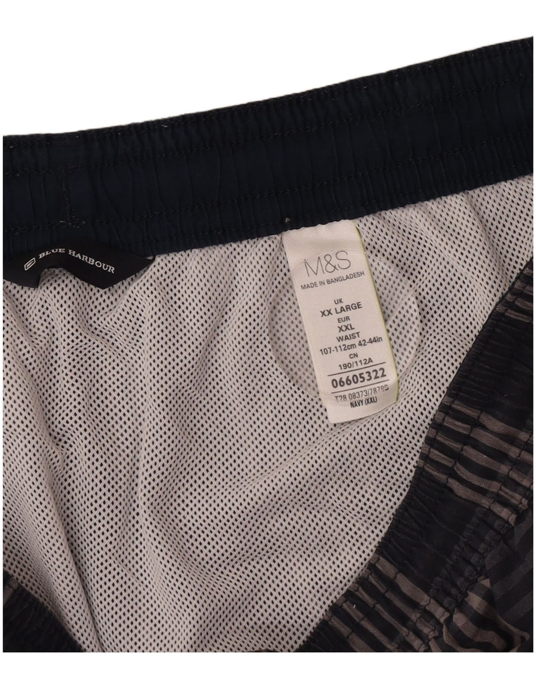 Ανδρικό σορτς κολύμβησης Marks & Spencer Cargo 2XL Navy Blue Check Cotton