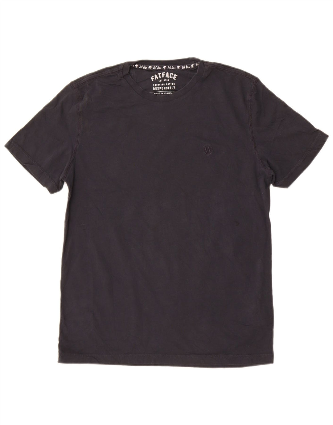 Ανδρικό T-Shirt Fat Face Top Μεσαίο μαύρο βαμβακερό