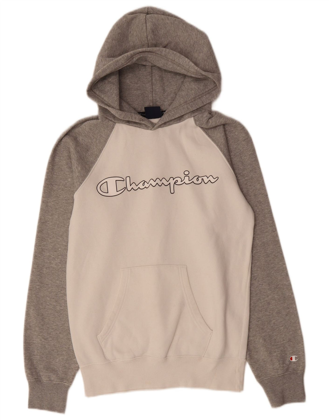 CHAMPION Ανδρικό γραφικό κουκούλα Jumper XS Γκρι βαμβακερό χρώμα