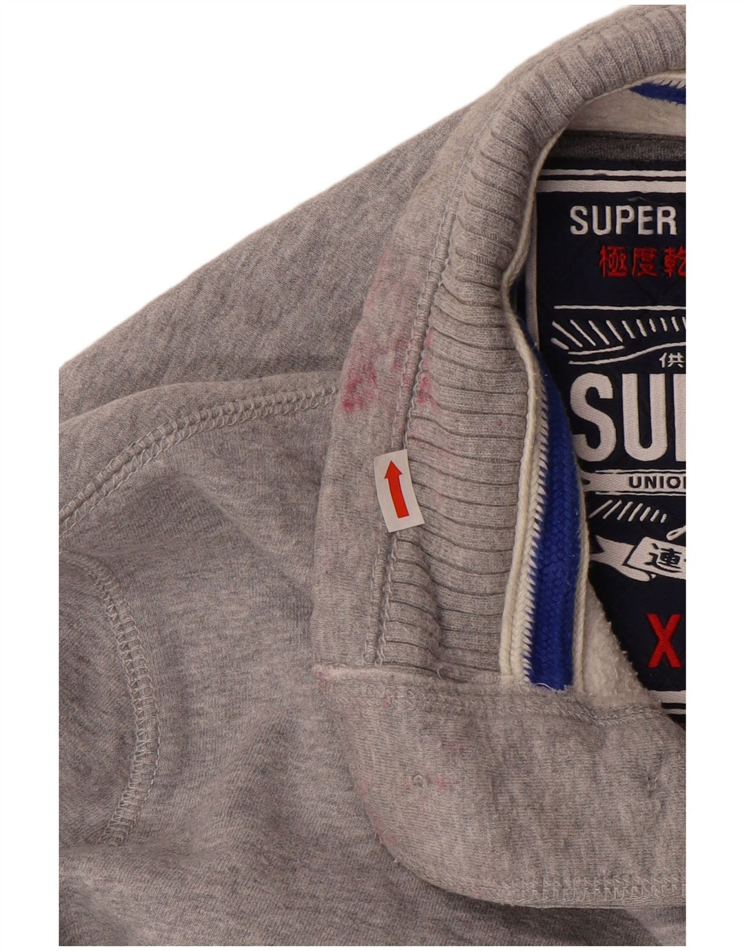 Ανδρικό φούτερ με γραφικό λαιμό SUPERDRY Jumper 2XL με γκρι φούτερ