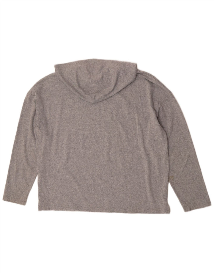 Marks & Spencer Γυναικεία γραφικά υπερμεγέθη Hoodie Jumper UK 16 Large Grey